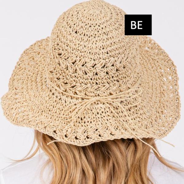 (ONLINE ONLY) CROCHET STRAW SUN HAT