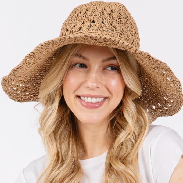 (ONLINE ONLY) CROCHET STRAW SUN HAT