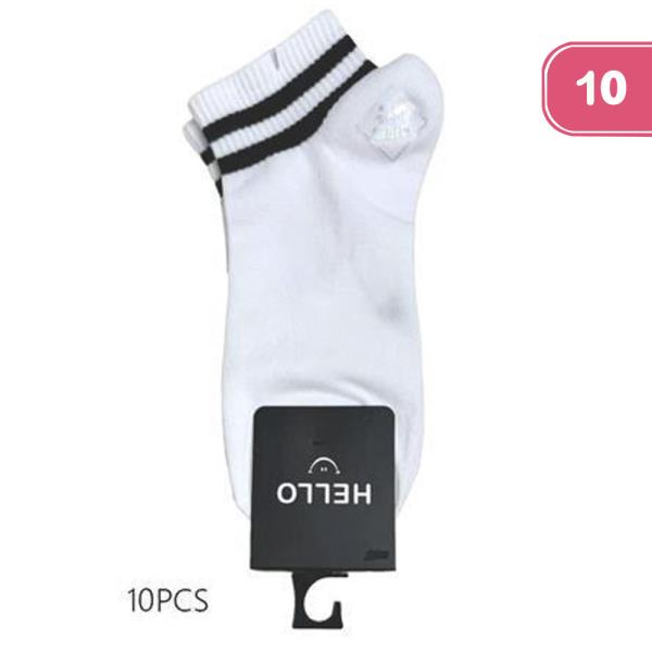 2 LINE ANKLE SOCKS (10 UNITS)