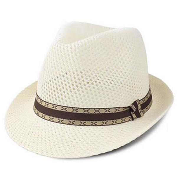 STRAW PANAMA PINCH FRONT SUN HAT