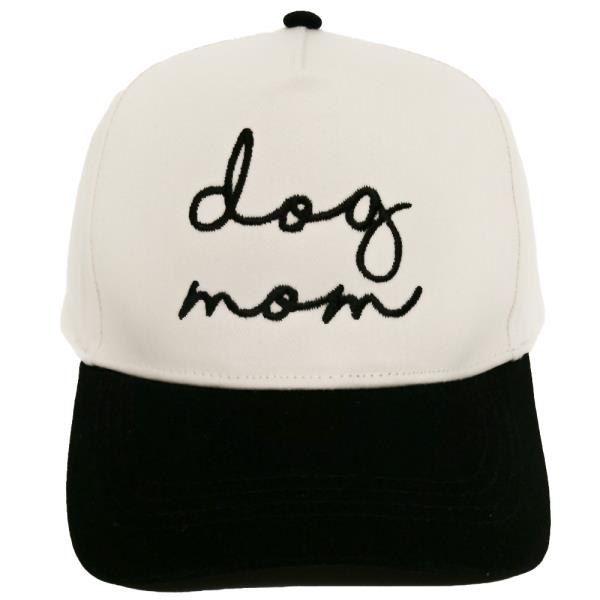 DOG MOM EMB TWO TONE 5 PANEL BASEBALL CAP