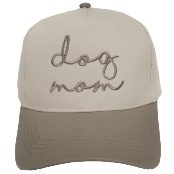 DOG MOM EMB TWO TONE 5 PANEL BASEBALL CAP