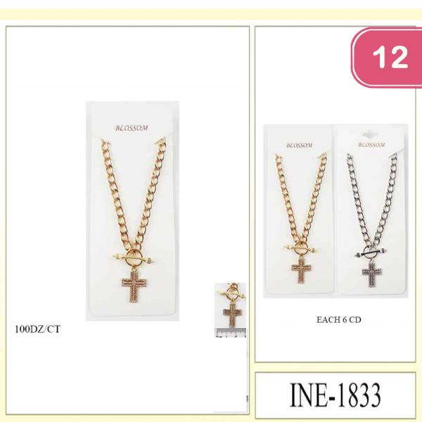 CROSS CHAIN NECKLACE (12 UNITS)