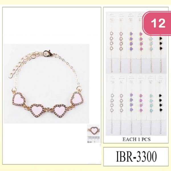 HEART LINK BRACELET (12 UNITS)