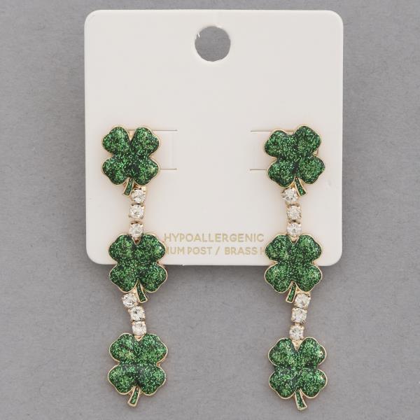 TRIPLE CLOVER DANGLE EARRING