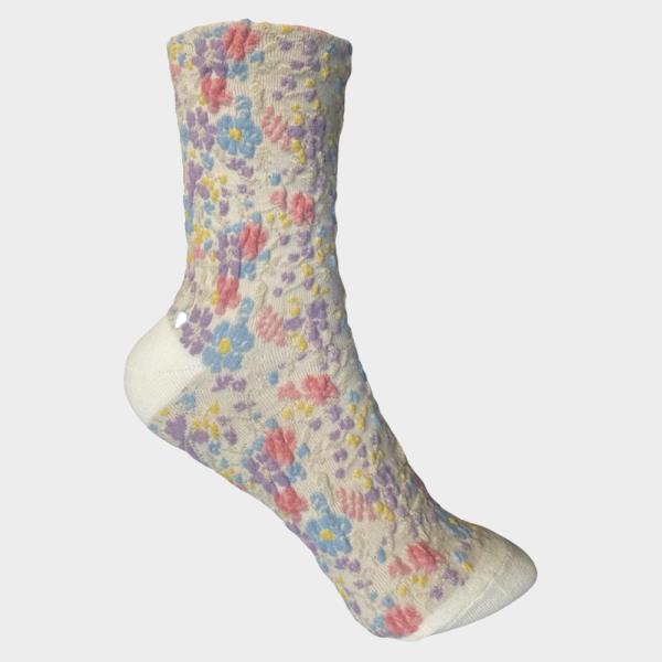 PASTEL FLORAL PRINT SOCKS 1 PAIR