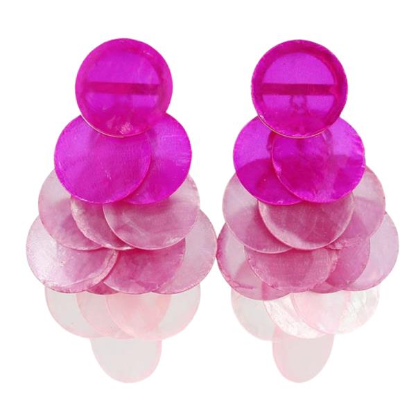 WIDE COLOR ROUND EARRING