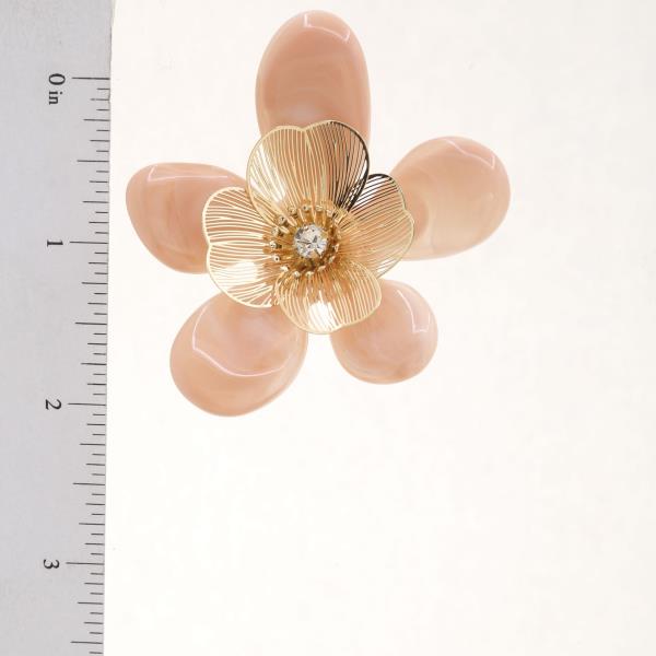 ACRYLIC FLOWER STATEMENT EARRINGS