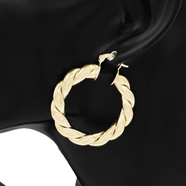 TWIST HOOP EARRING