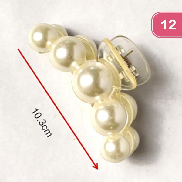 PEARL HAIR CLAW JAW CLIP (12 UNITS)