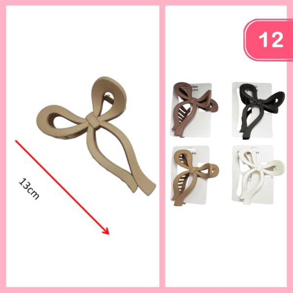 RIBBON HAIR CLAW JAW CLIP (12 UNITS)