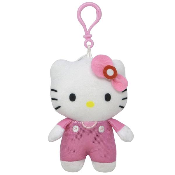 HELLO KITTY PINK SHINY FULL BODY PLUSH ZIPPER PULL