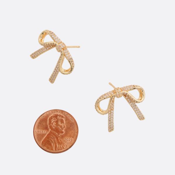 SODAJO RIBBON BOW GOLD FILLED EARRING