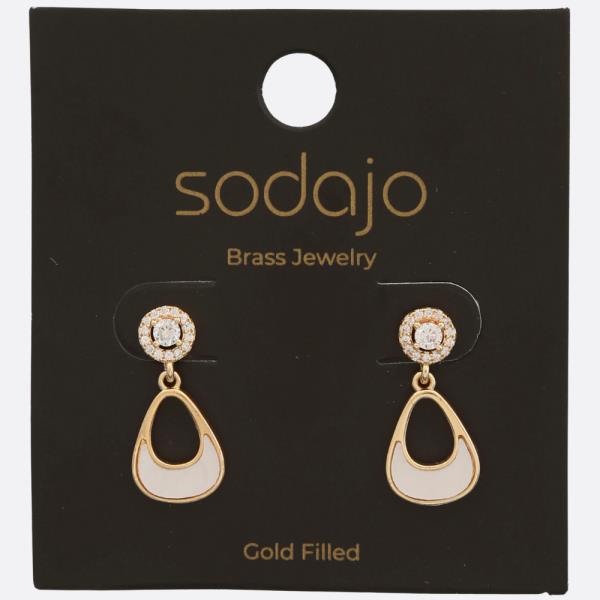 SODAJO TEARDROP DANGLE GOLD FILLED EARRING