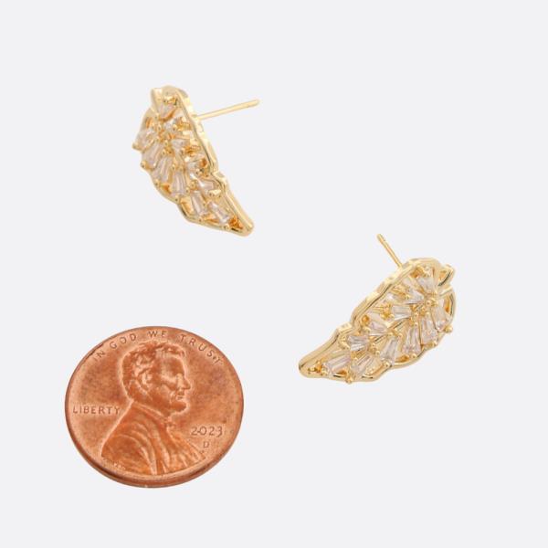 SODAJO LEAF SHAPE GOLD FILLED EARRING