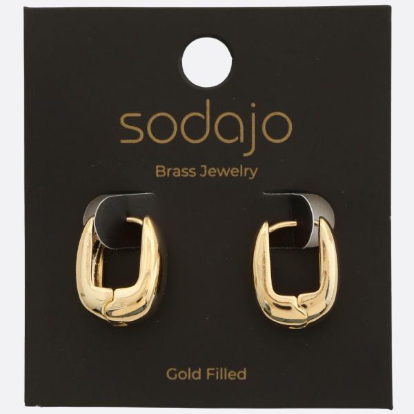 SODAJO OVAL GOLD FILLED EARRING