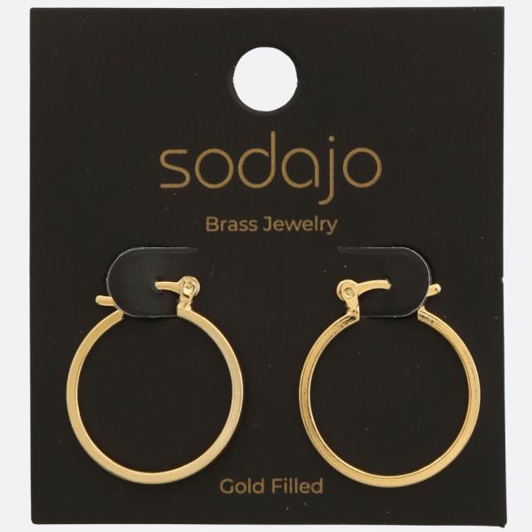 SODAJO GOLD FILLED HOOP EARRING