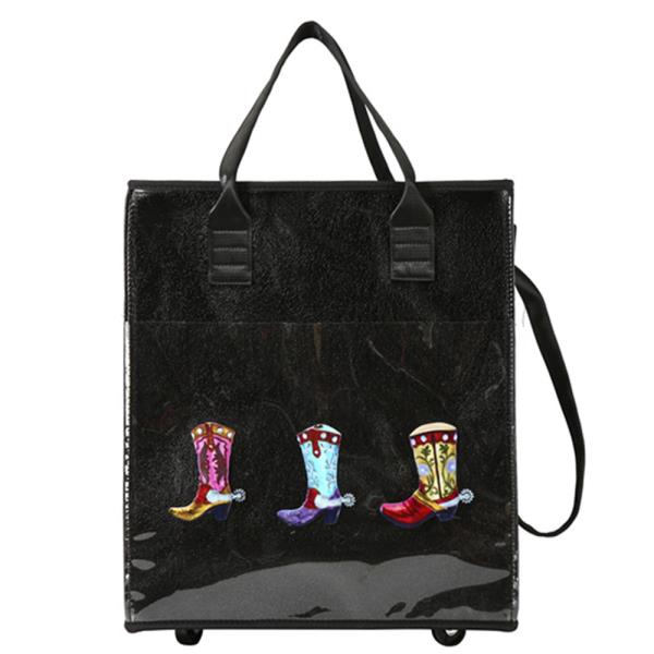 ROLLING WESTERN THEMED SHOPPING BAG