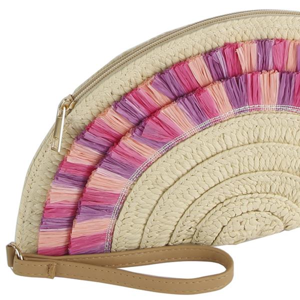 (ONLINE ONLY) Stylish design woven hand strap evening bag