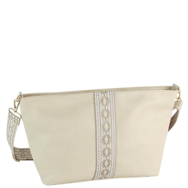 (ONLINE ONLY) Tribal smooth crossbody bag w guitar strap