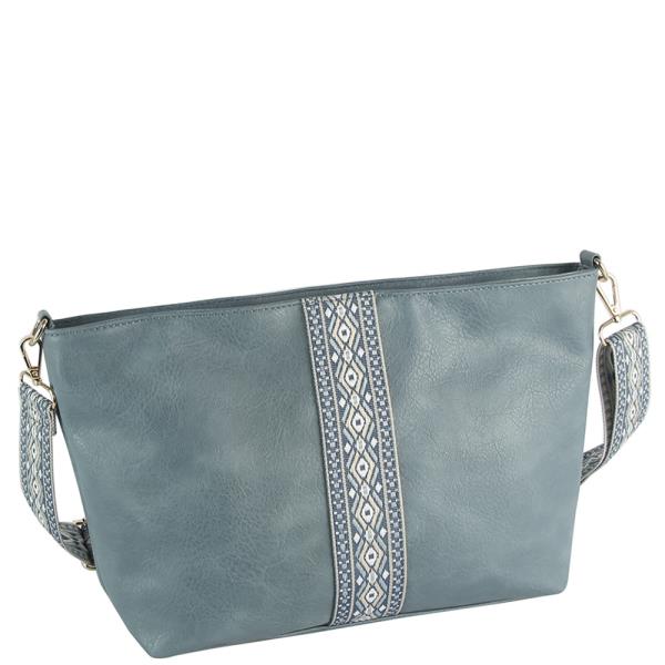 (ONLINE ONLY) Tribal smooth crossbody bag w guitar strap