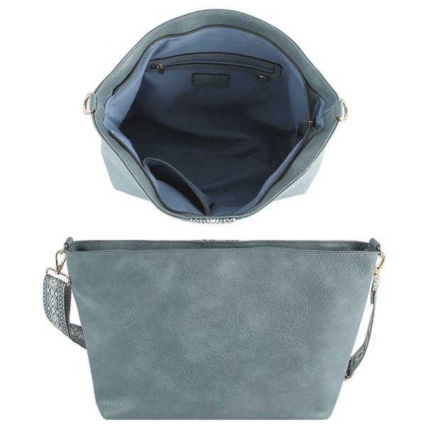(ONLINE ONLY) Tribal smooth crossbody bag w guitar strap