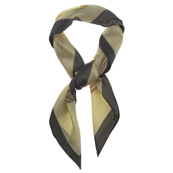 SATIN HOUNDSTOOTH SWIRL PRINT SQUARE BANDANA NECK SCARF