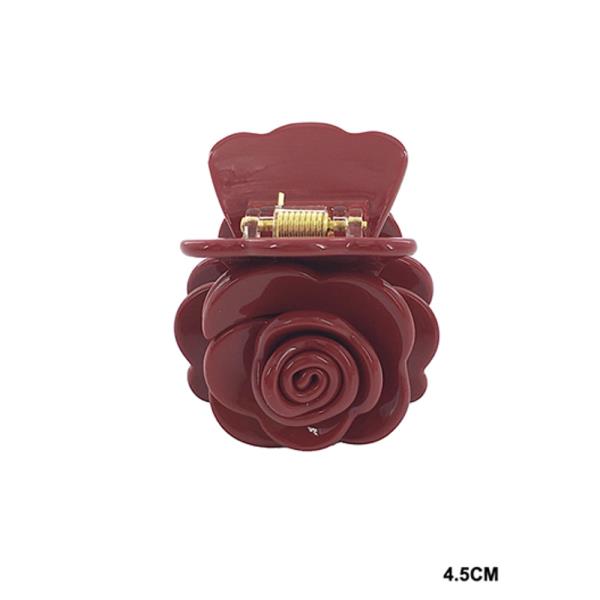 ACRYLIC LAYERED ROSE DESIGN HAIR CLAW JAW CLIP