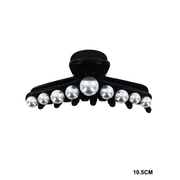 ACRYLIC ROUND PEARL EMBELLISHED HAIR CLAW