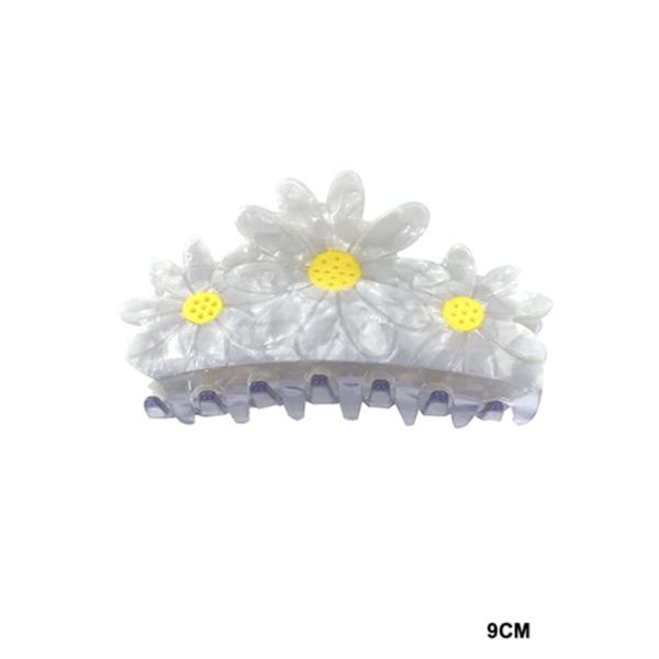 ACRYLIC FLORAL DESIGN HAIR CLAW JAW CLIP