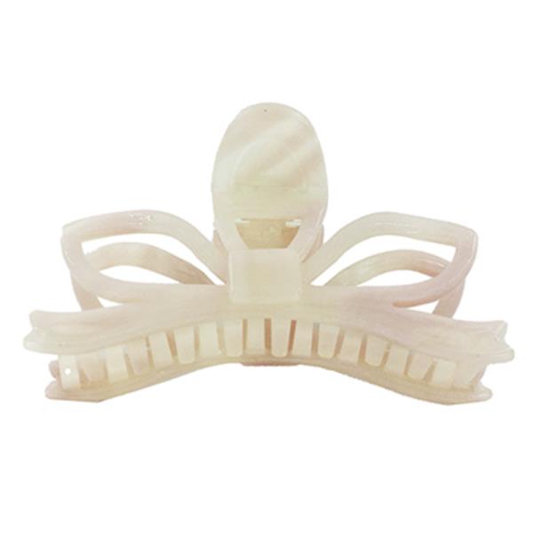 ACRYLIC BOW SHAPE TRANSLUCENT HAIR CLAW JAW CLIP