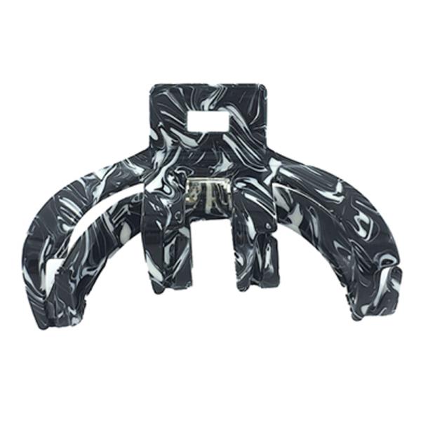 ACRYLIC MARBLED WIDE GRIP HAIR CLAW JAW CLIP