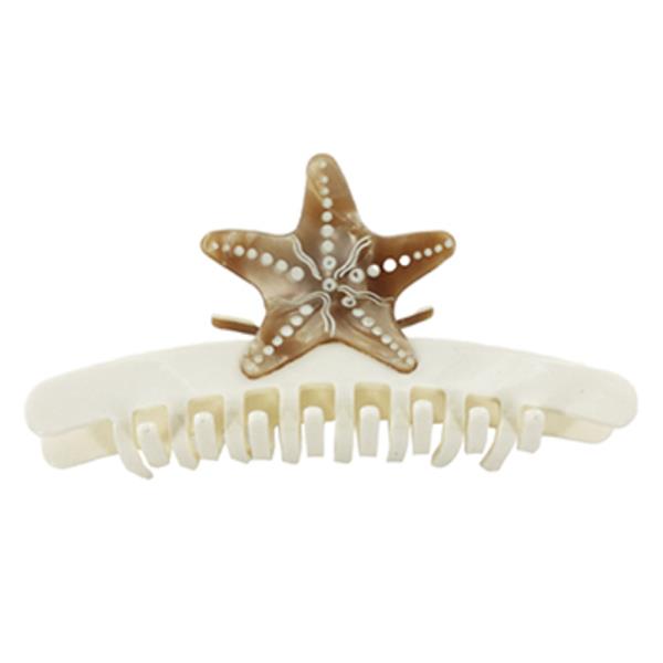 ACRYLIC STARFISH DESIGN HAIR CLAW JAW CLIP