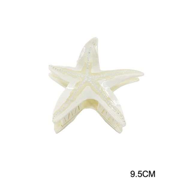 ACRYLIC STARFISH DESIGN HAIR CLAW JAW CLIP