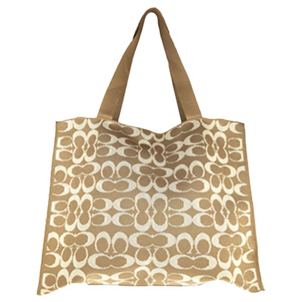 DOUBLE ROUND PATTERN TOTE BAG