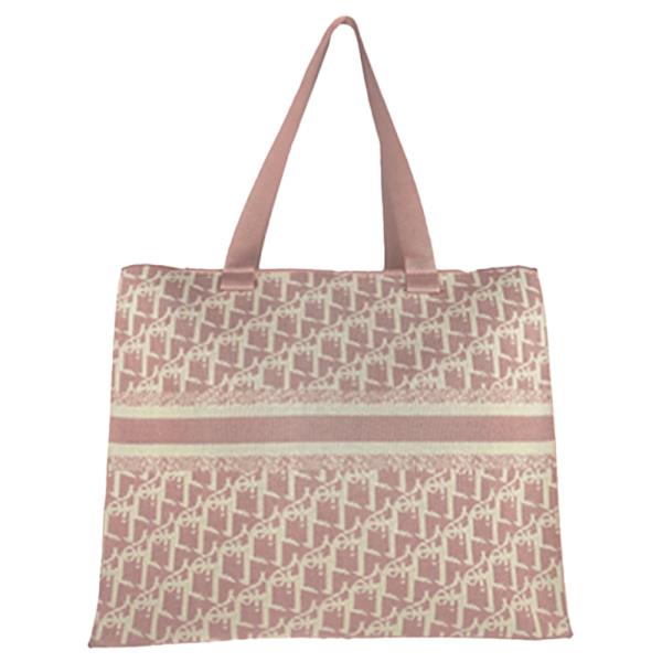 RECTANGLE MONOGRAM PRINT TOTE BAG