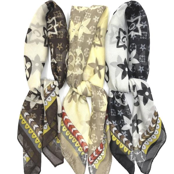 FLOWER PATTERN LIGHTWEIGHT OBLONG SCARF