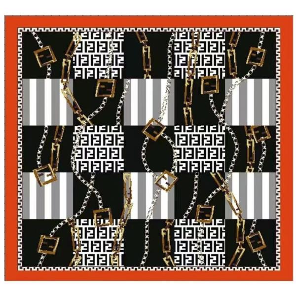 CHAIN PATTERN BANDANA NECK SCARF