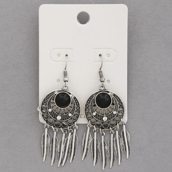 WESTERN STYLE DREAM CATCHER DANGLE METAL EARRING