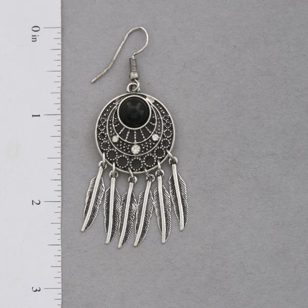 WESTERN STYLE DREAM CATCHER DANGLE METAL EARRING