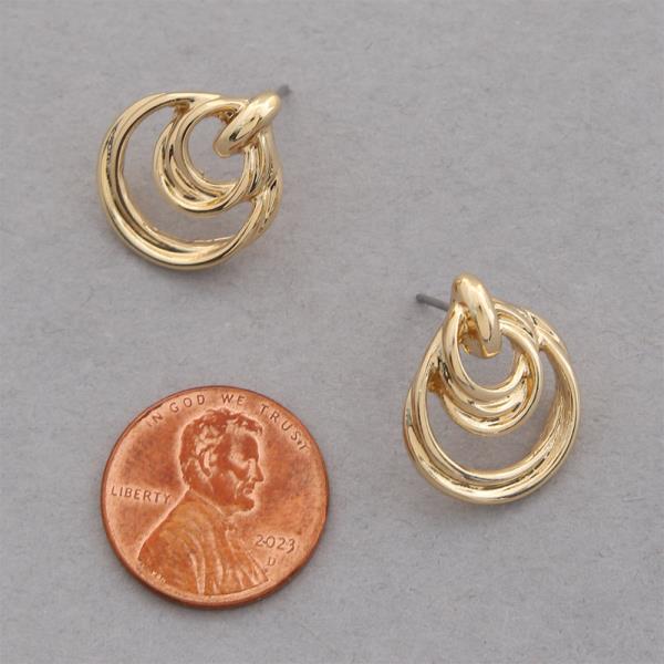 SODAJO METAL GOLD DIPPED EARRING