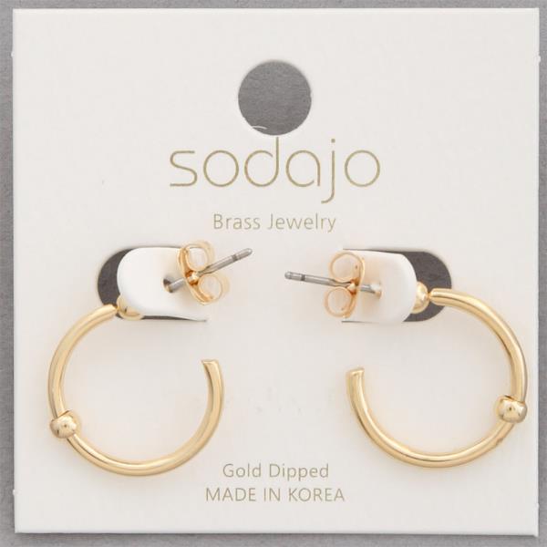 SODAJO OPEN HOOP GOLD DIPPED EARRING