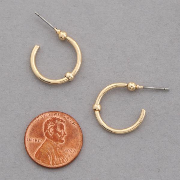 SODAJO OPEN HOOP GOLD DIPPED EARRING