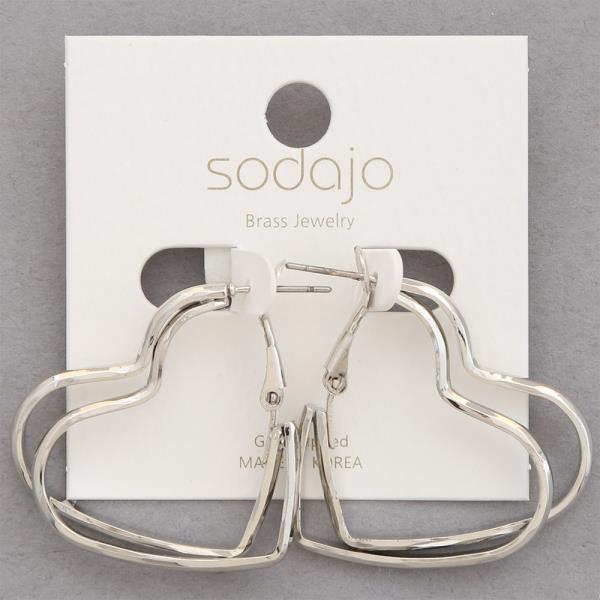 SODAJO DOUBLE HEART SHAPE EARRING