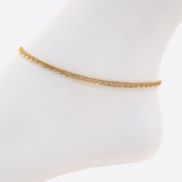 SODAJO LAYERED STAINLESS STEEL ANKLET