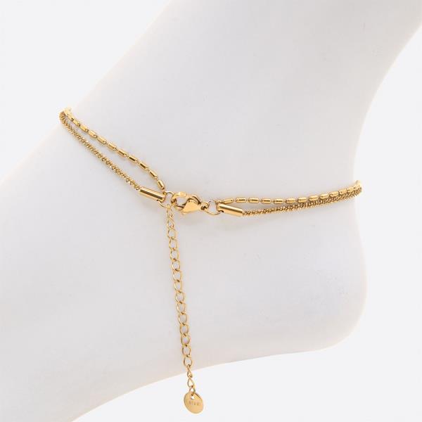 SODAJO LAYERED STAINLESS STEEL ANKLET