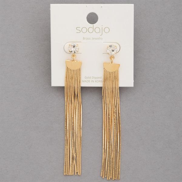 SODAJO CHAIN DANGLE GOLD DIPPED EARRING