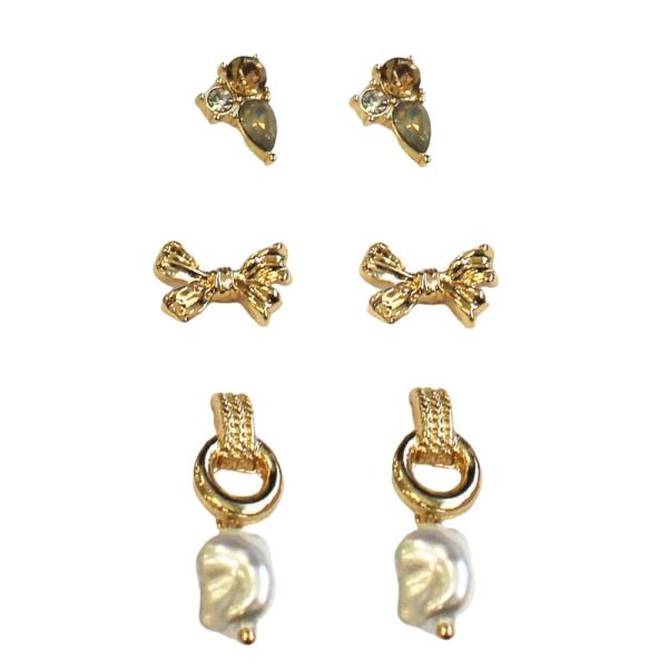 PEARL ASSORTED EARRING SET