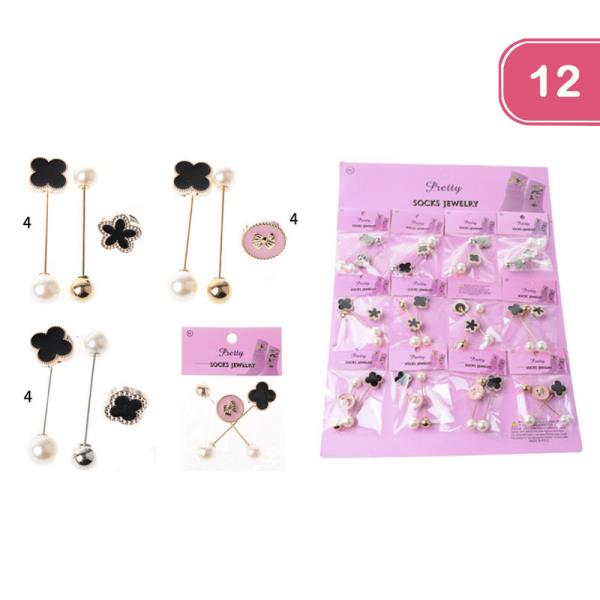 CLOVER SOCKS CHARM JEWELRY (12 UNITS)