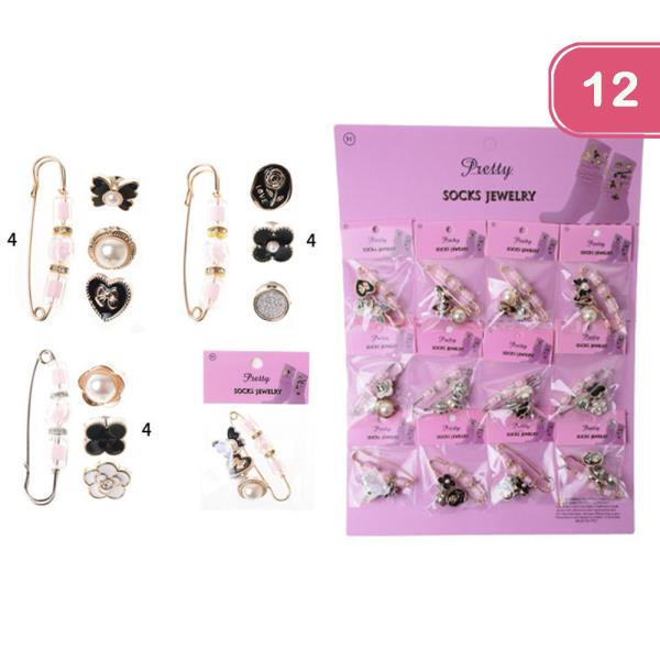 MULTI SOCKS CHARM JEWELRY (12 UNITS)